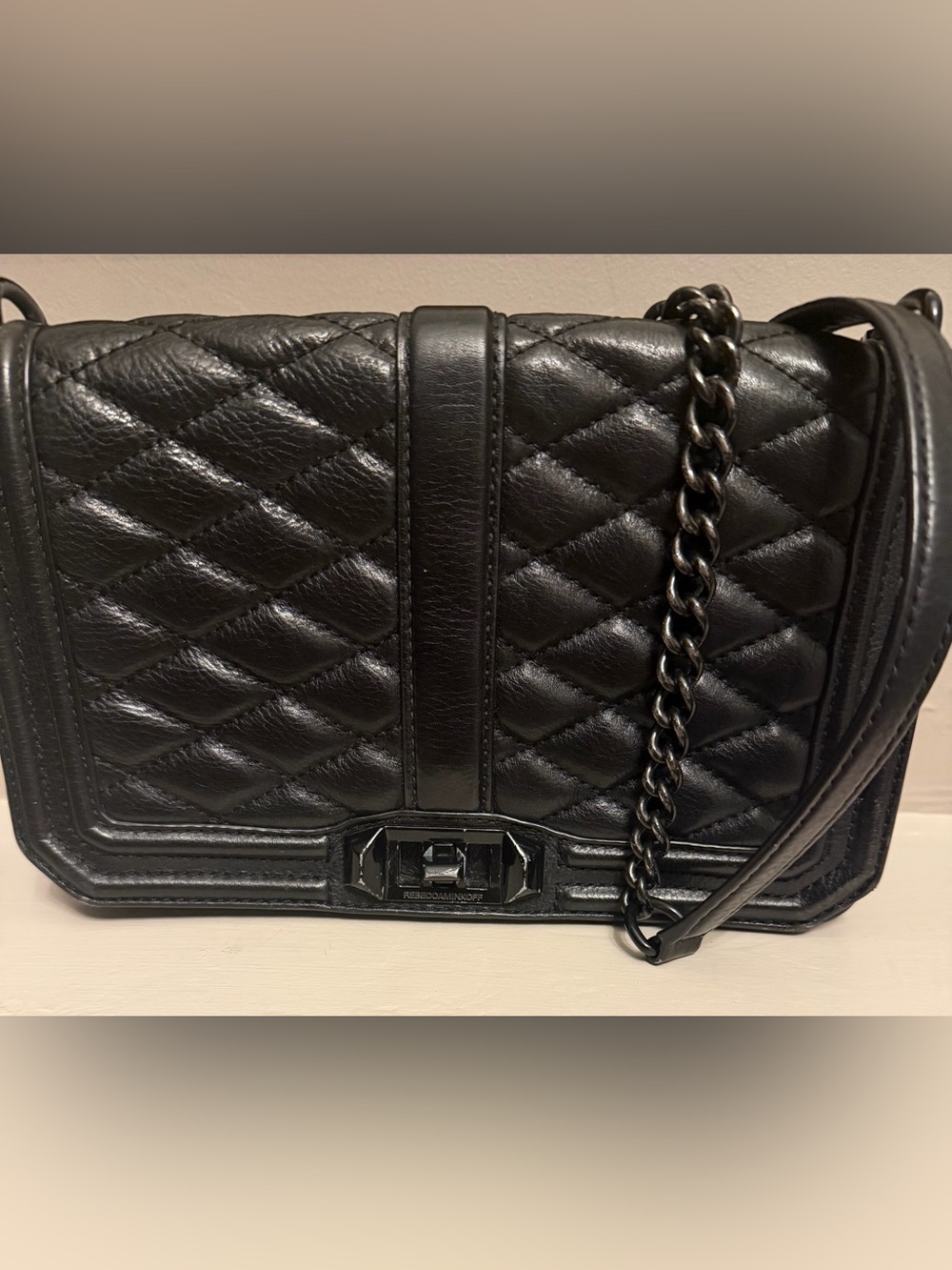 Rebecca Minkoff Love Handbag Black on Black Great Condition